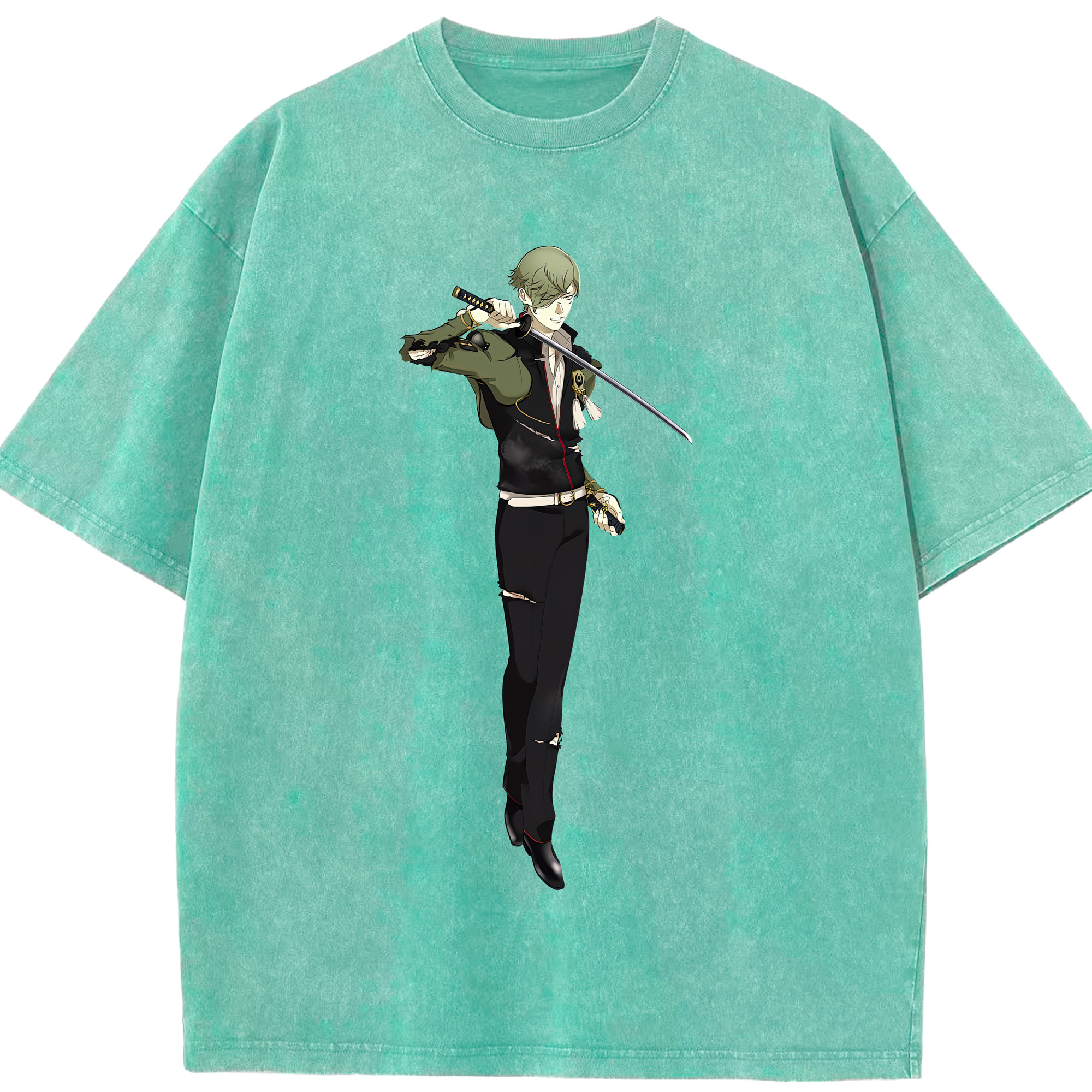（画像用） 刀剣乱舞 Touken Ranbu 綿100% ヴィンテージ風 半袖Tシャツ（フロントプリント）
